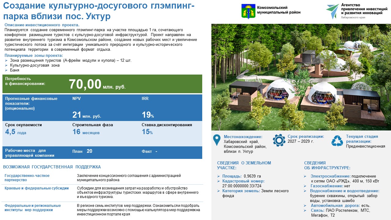 База отдыха вблизи поселка Уктур Комсомольского района